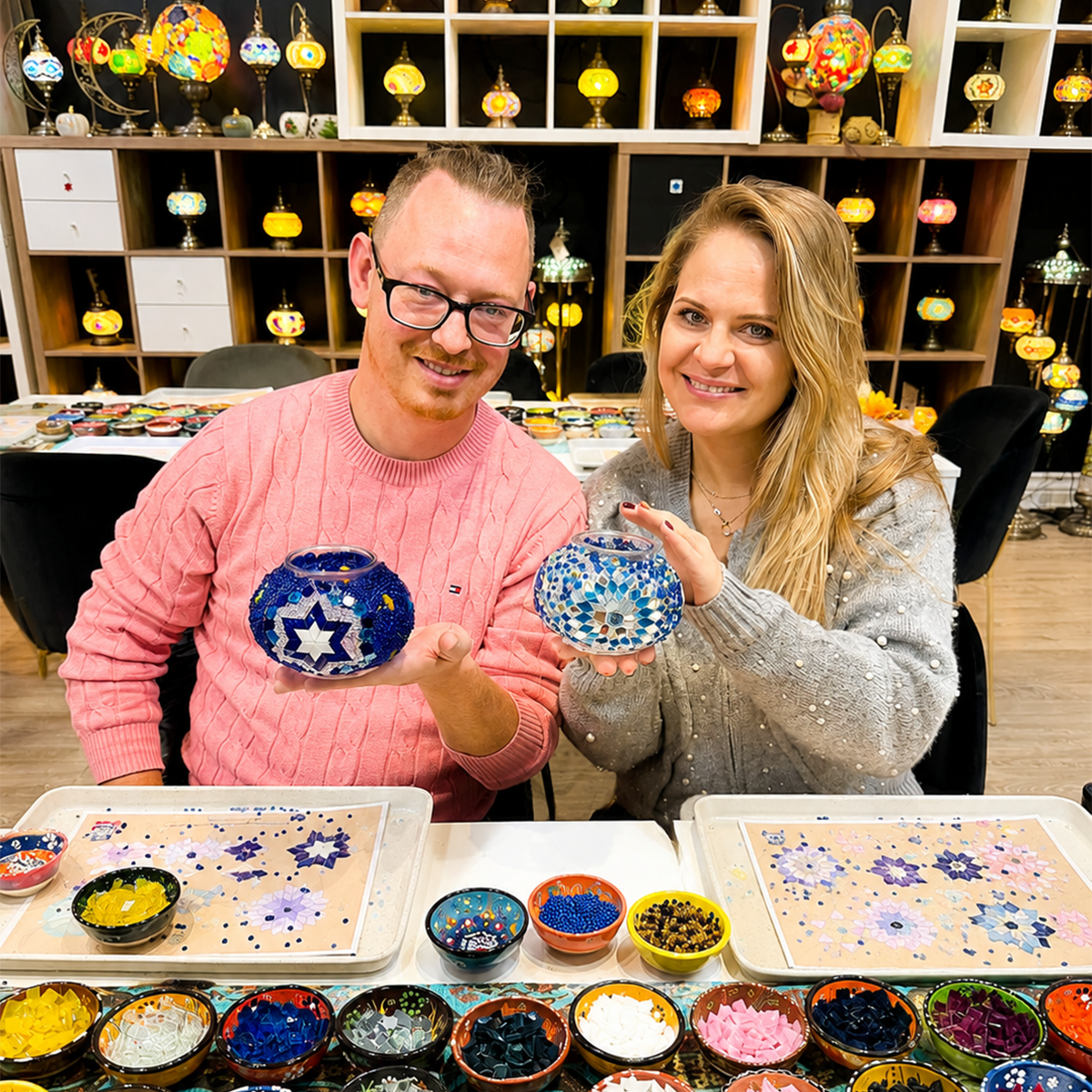 Handgefertigte Mosaiklampe